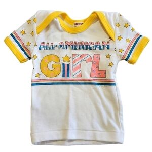 K1272 * BABYFAIR Girls Vintage Top All American Girl Size 0-6M